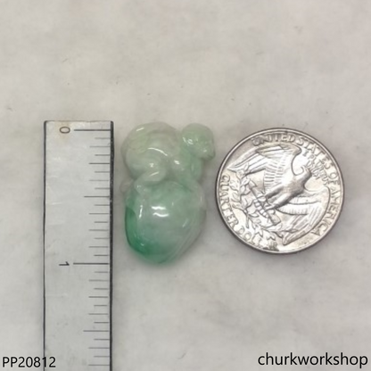 Jade monkey pendant
