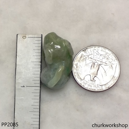 Light green jade dog pendant