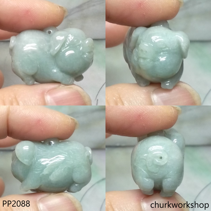 Light green jade pig pendant