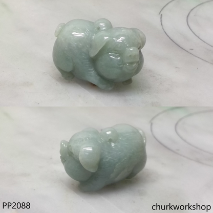 Light green jade pig pendant
