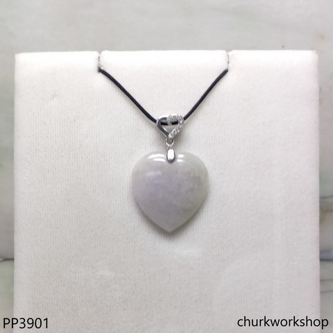 Light lavender jade heart