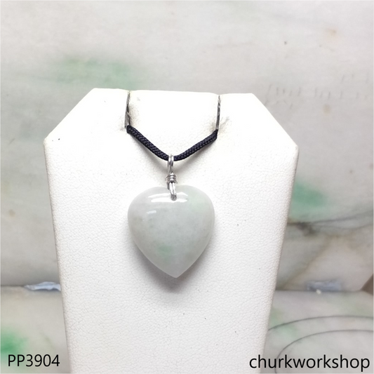 Light green small jade heart