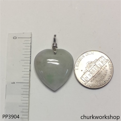 Light green small jade heart