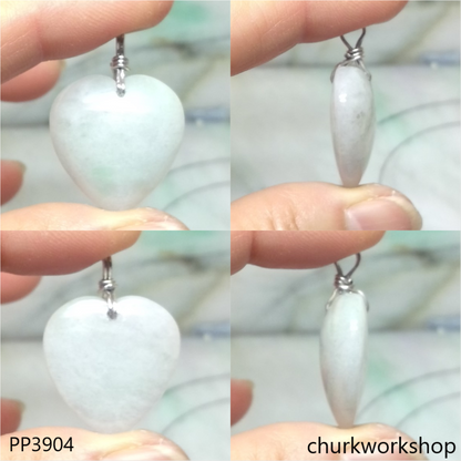Light green small jade heart