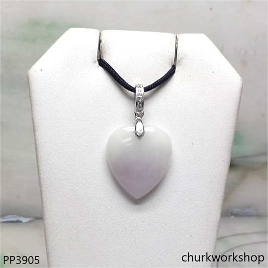 Light lavender jade heart