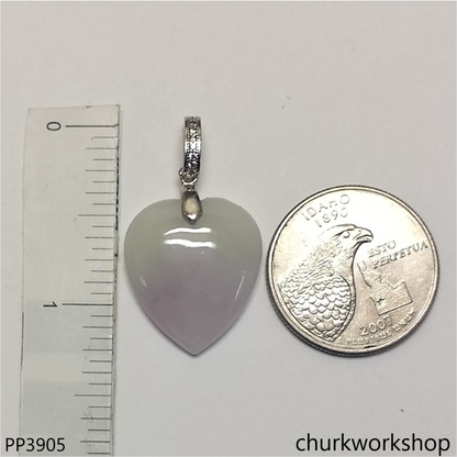 Light lavender jade heart