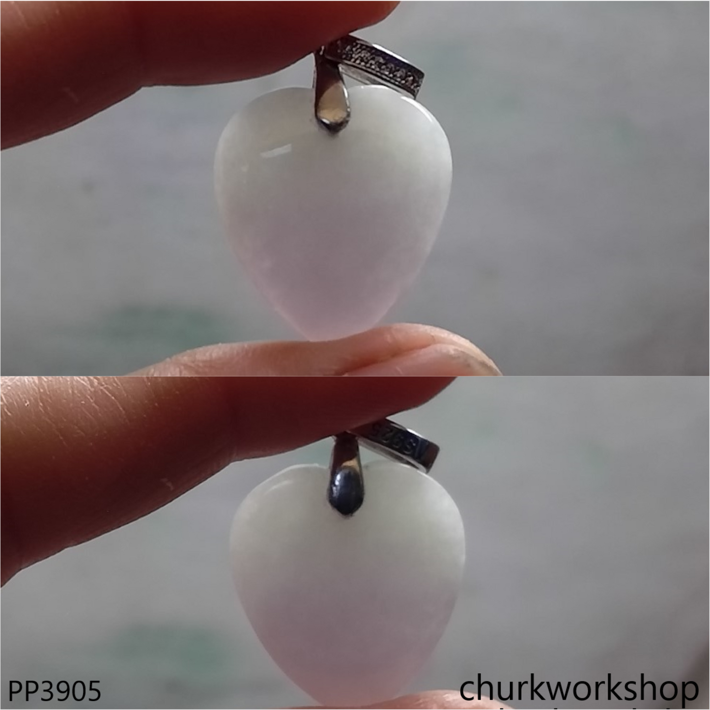 Light lavender jade heart
