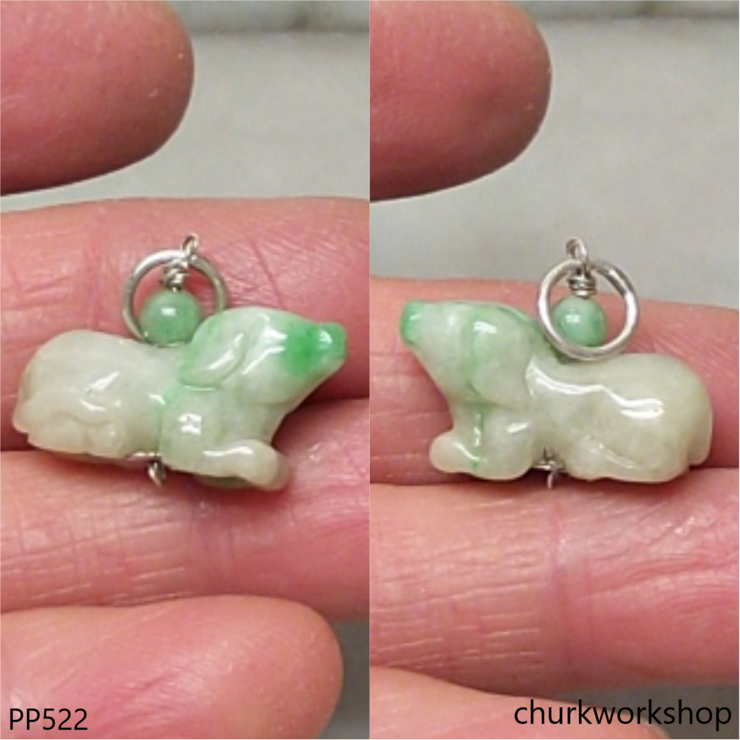 Small jade dog pendant