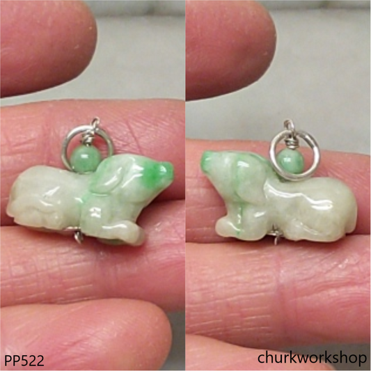 Small jade dog pendant