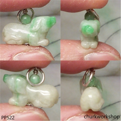 Small jade dog pendant