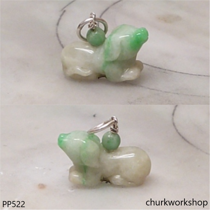 Small jade dog pendant