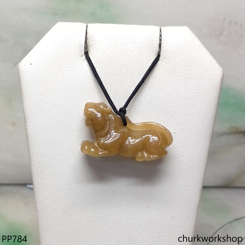 Red jade tiger pendant
