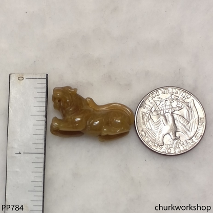 Red jade tiger pendant