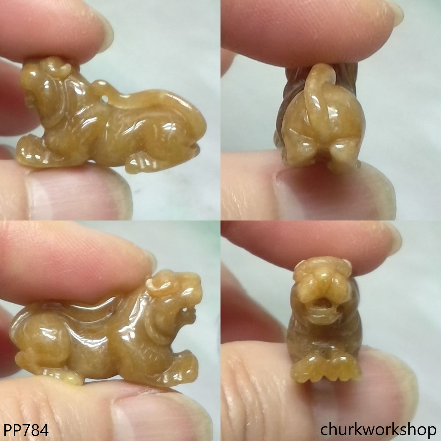 Red jade tiger pendant