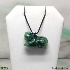 Green jade tiger pendant