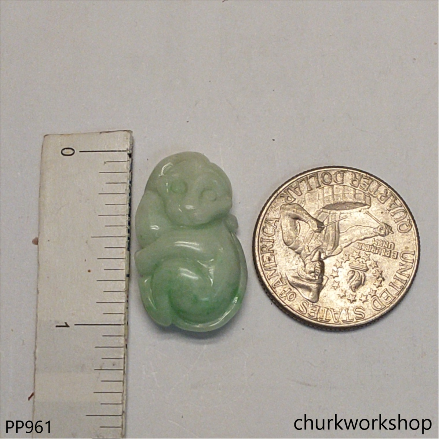 Jade monkey pendant