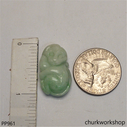 Jade monkey pendant