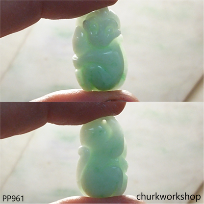 Jade monkey pendant