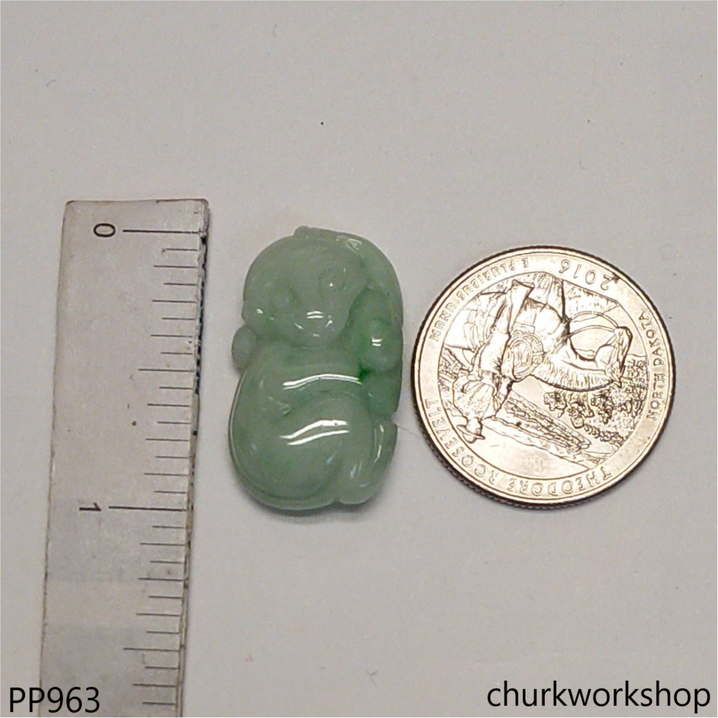 Jade monkey pendant