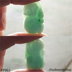Jade monkey pendant
