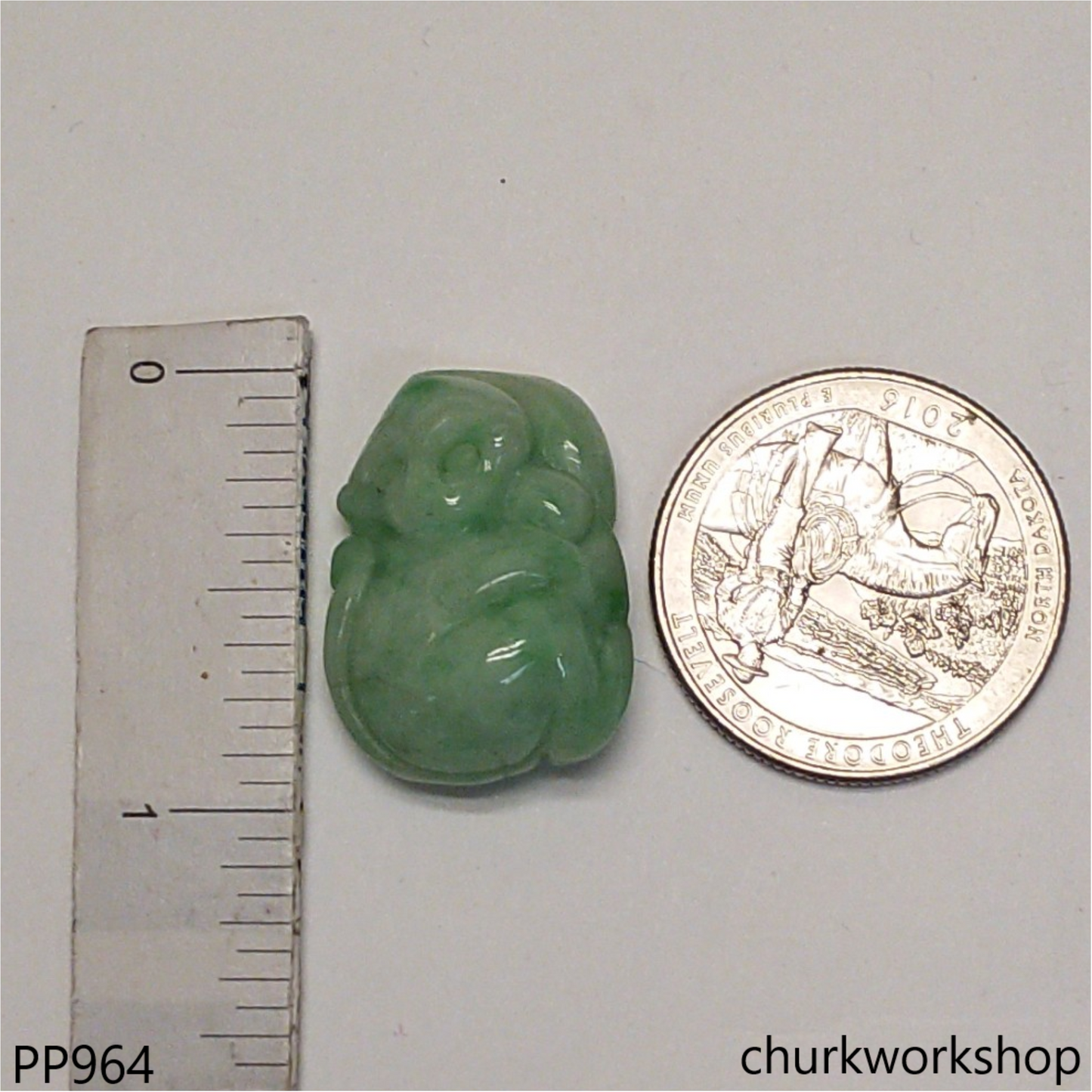 Jade monkey pendant