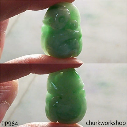 Jade monkey pendant