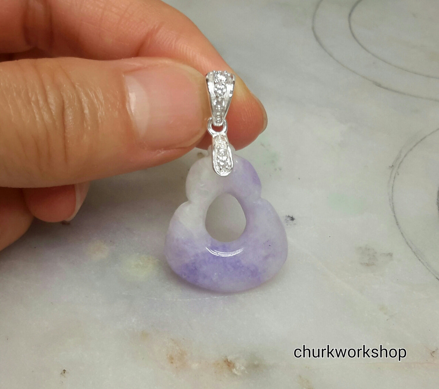 Lavender jade pendant