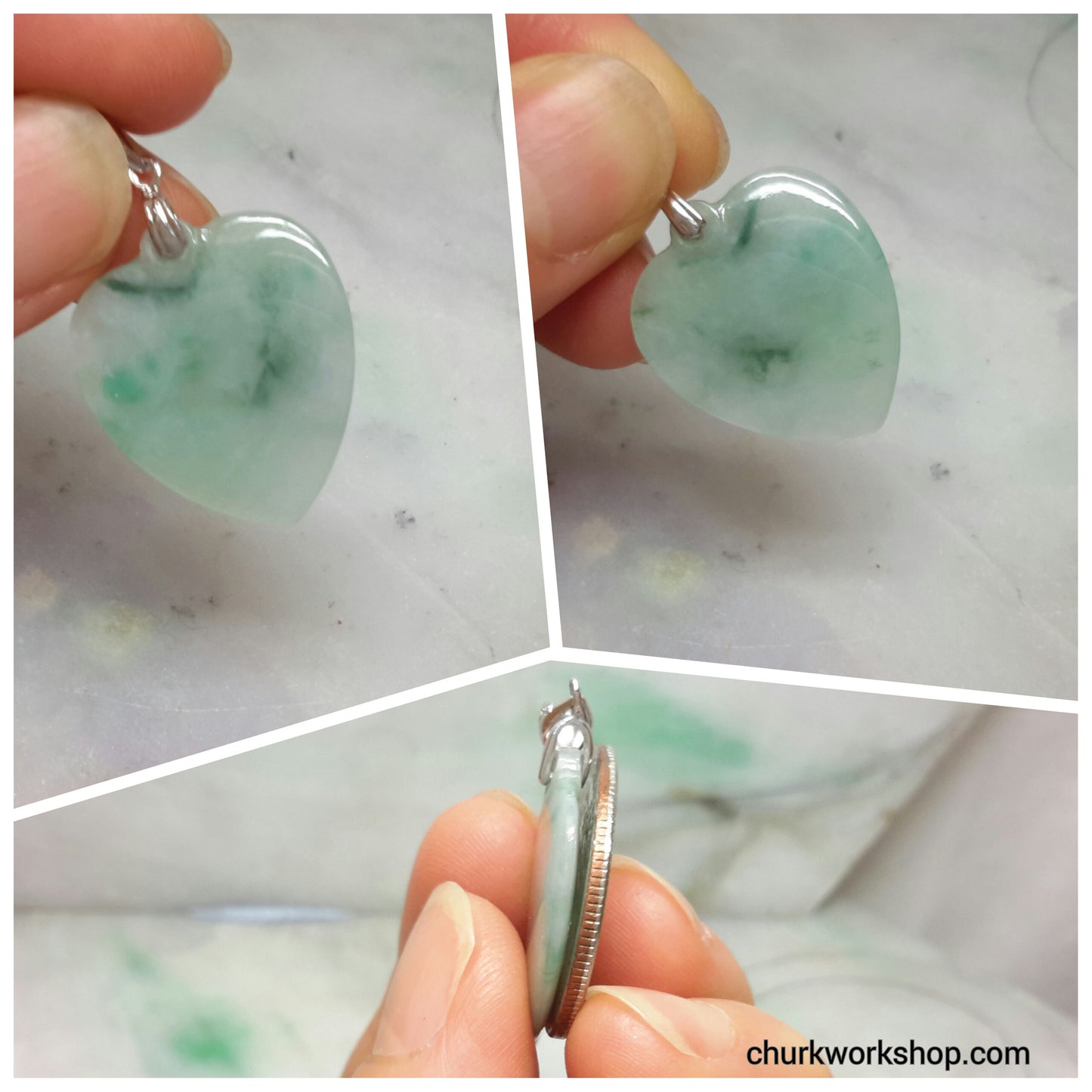 Green jade heart