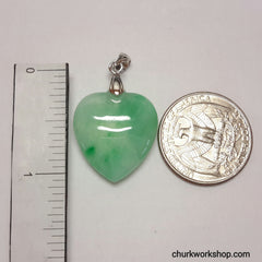 Apple green jade heart