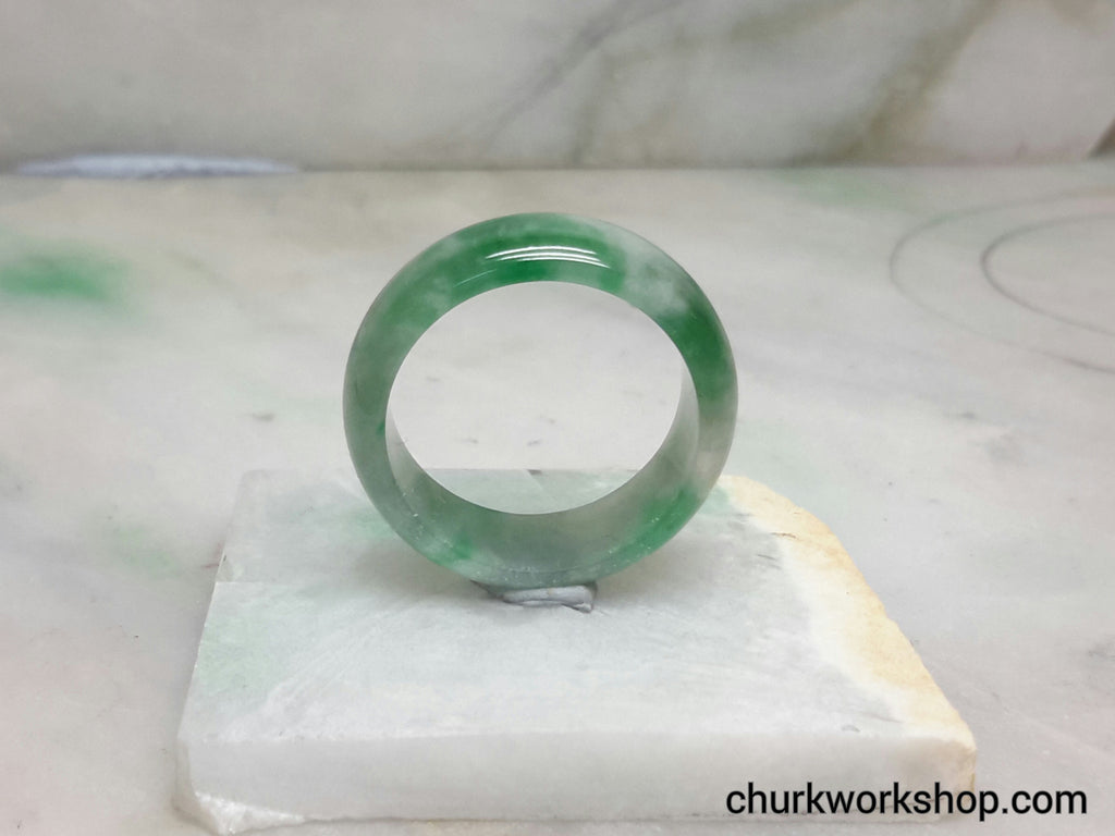 Jade band, jade ring, unisex jade band, green jade ring, man jade ring