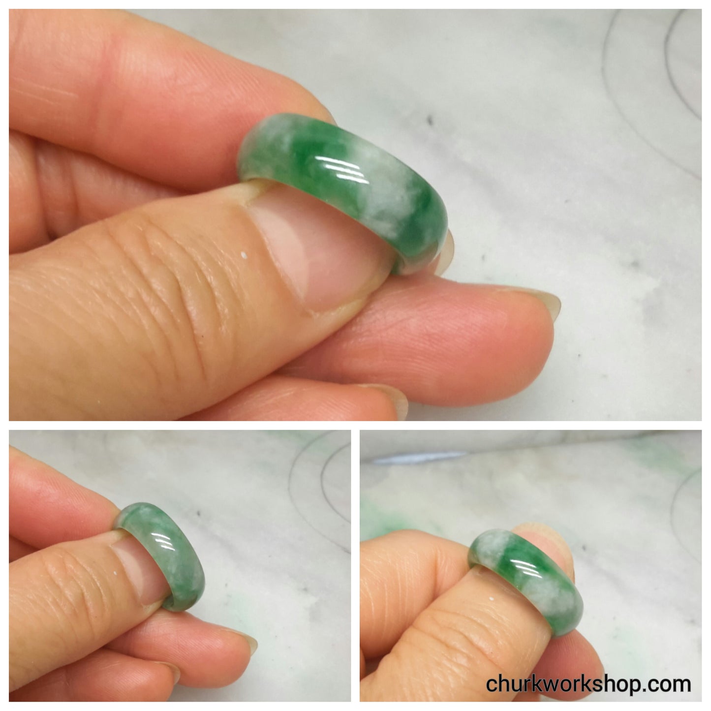 Jade band, jade ring, unisex jade band, green jade ring, man jade ring