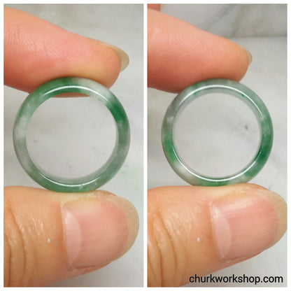 Jade band, jade ring, unisex jade band, green jade ring, man jade ring