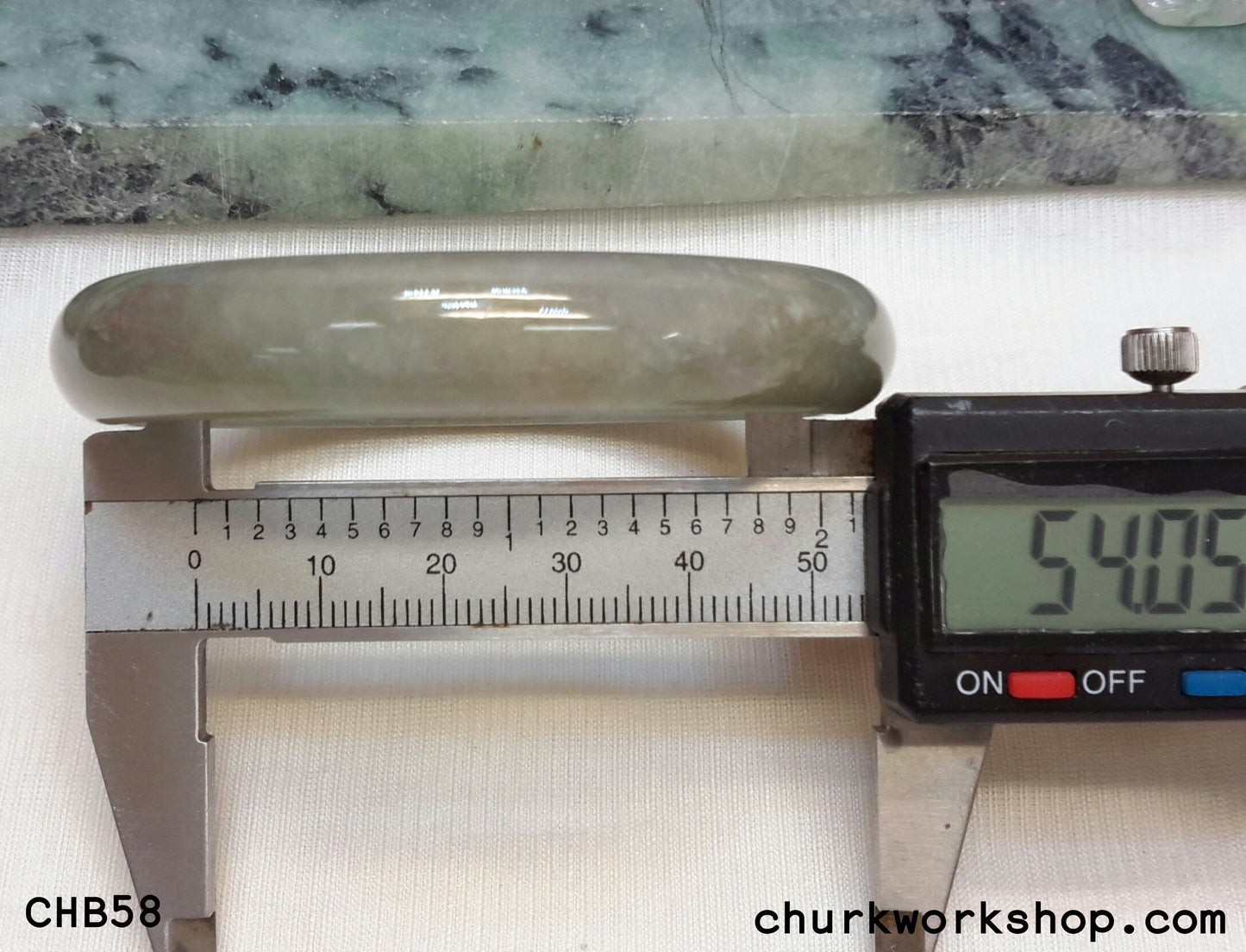 Natural grayish lavender jade bangle
