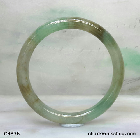 Tri-color small jade bangle