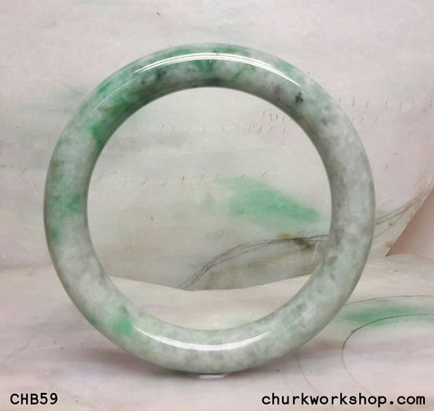 Large green jade bangle