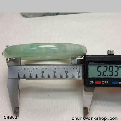 Hinged jade bangle