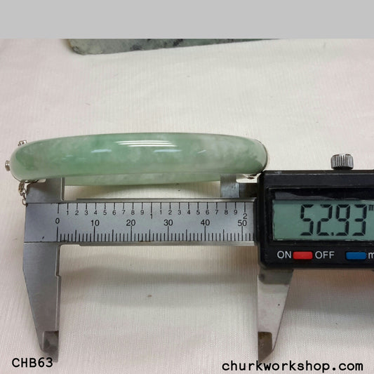 Hinged jade bangle