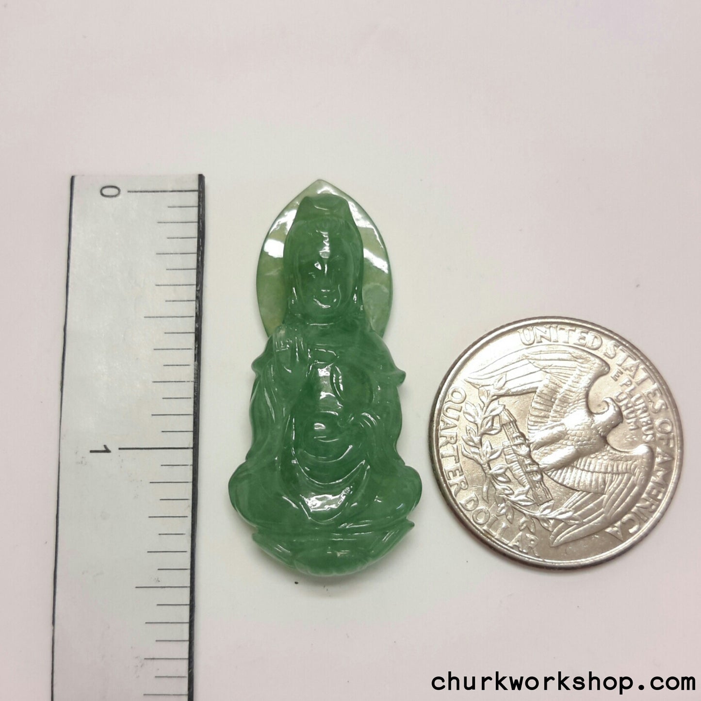 Jade lady Buddha pendant