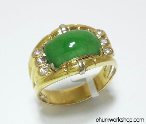 Unisex jade ring, man jade ring