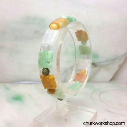 Multi color (卍 wàn) beads bracelet