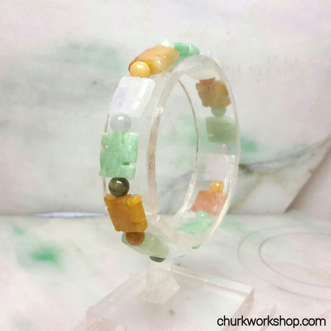 Multi color (卍 wàn) beads bracelet