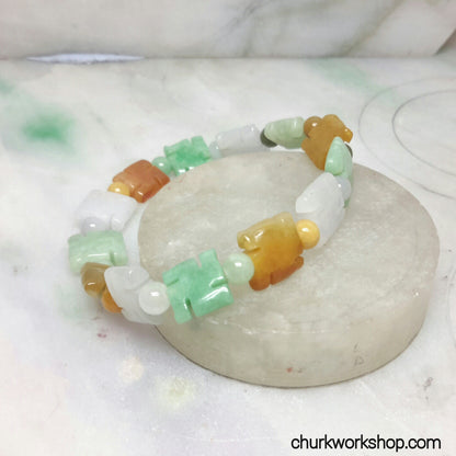 Multi color (卍 wàn) beads bracelet