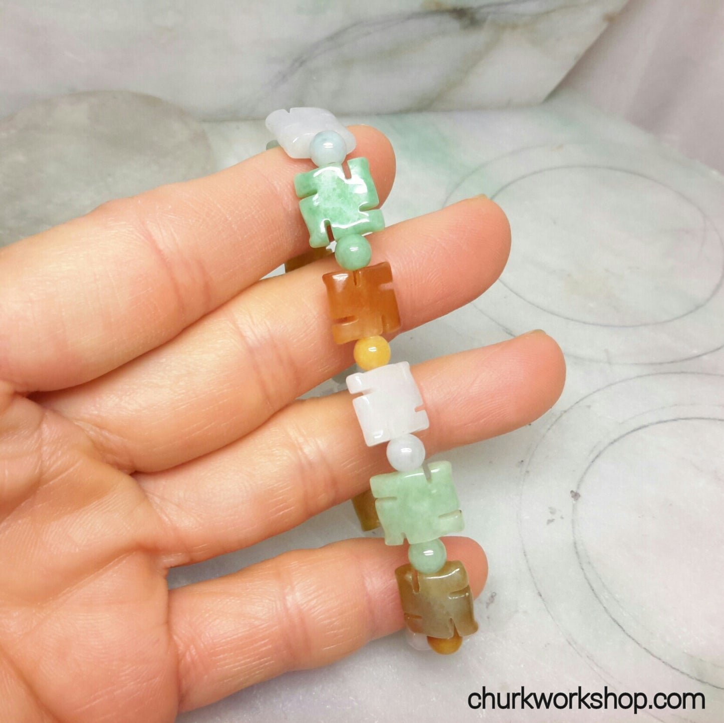 Multi color (卍 wàn) beads bracelet