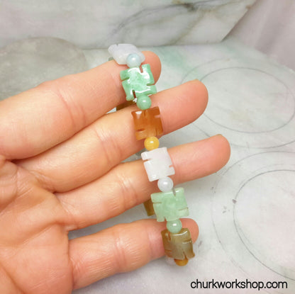 Multi color (卍 wàn) beads bracelet