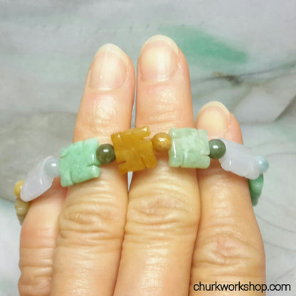 Multi color (卍 wàn) beads bracelet