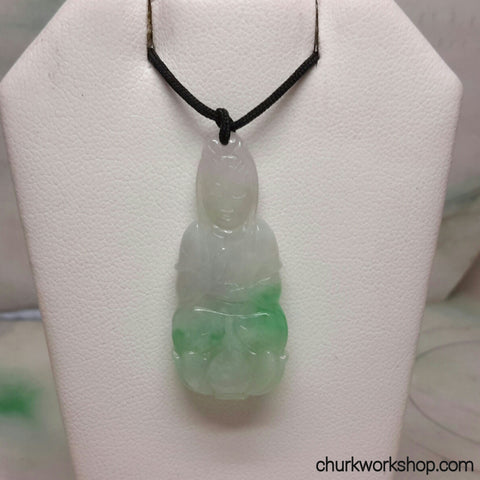 Light green jade lady Buddha
