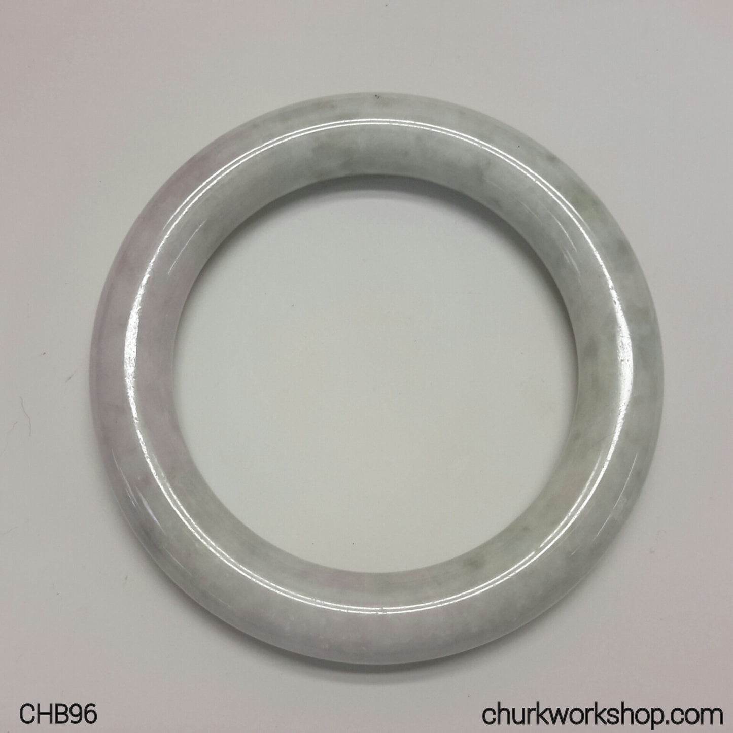 Large pale lavender jade bangle
