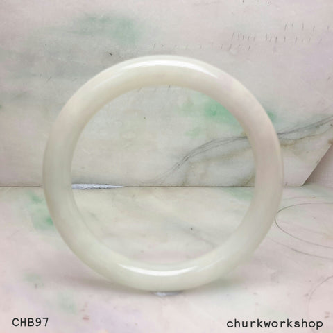 Pale green jade bangle