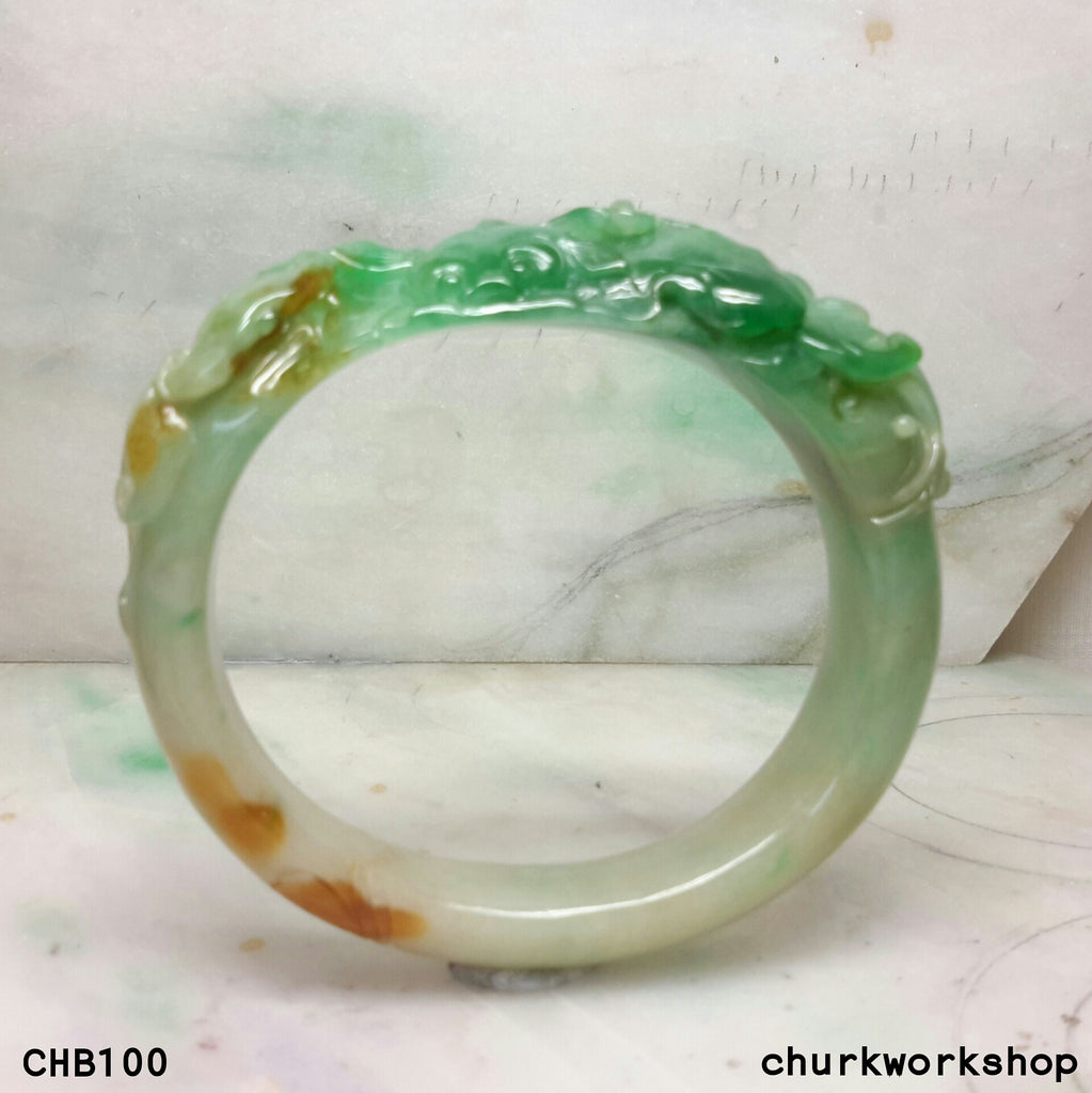 Reseved for Phua     Multi-color jade bangle