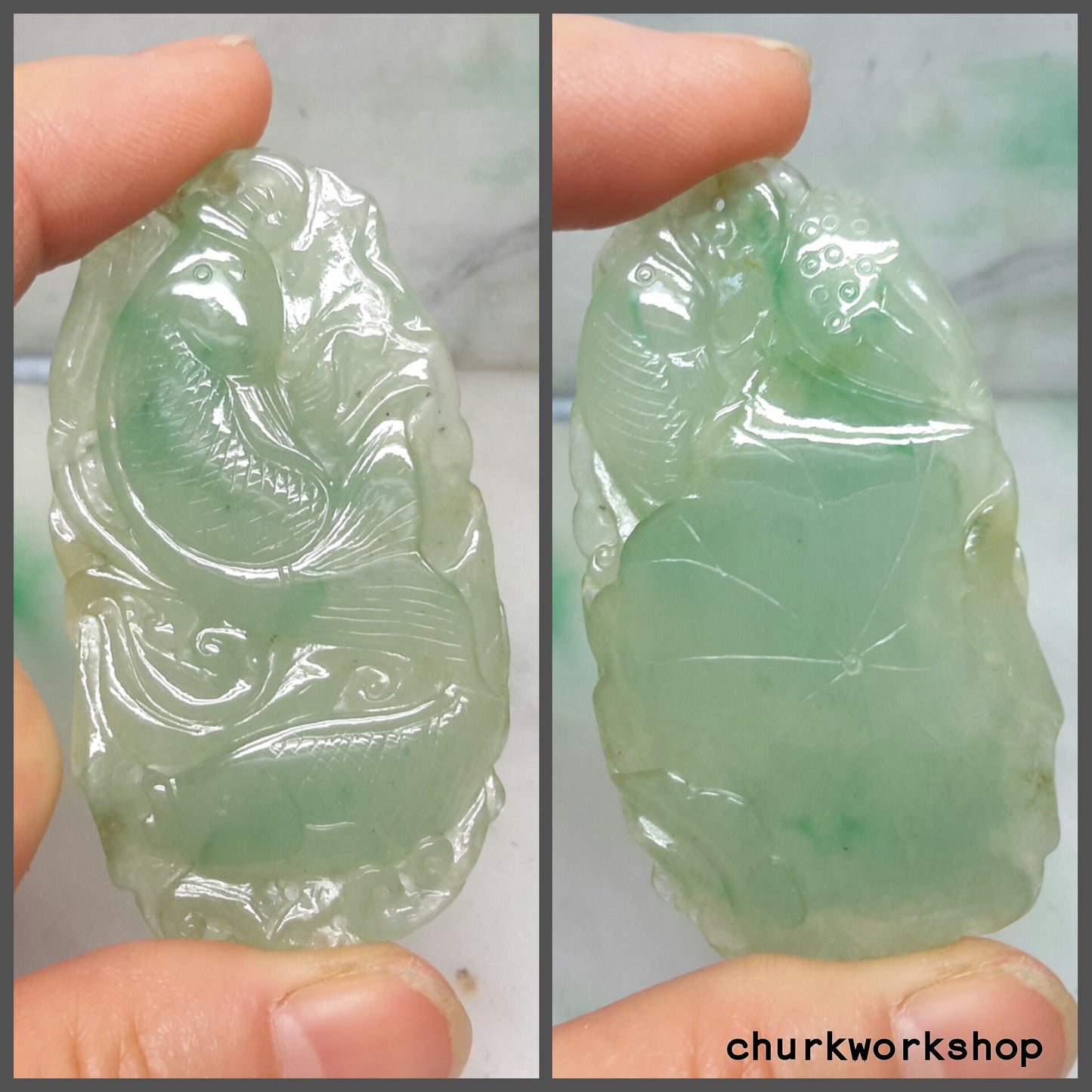 Jade fish pendant